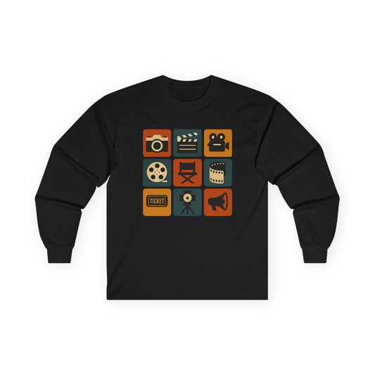 Film Production Icons Long Sleeve Tee