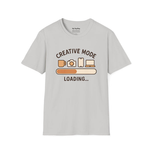 Creative Mode Loading Unisex T-Shirt | Perfect for Artists, Gifts, Casual Wear, Festivals, Creative Events