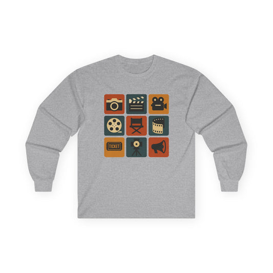 Film Production Icons Long Sleeve Tee