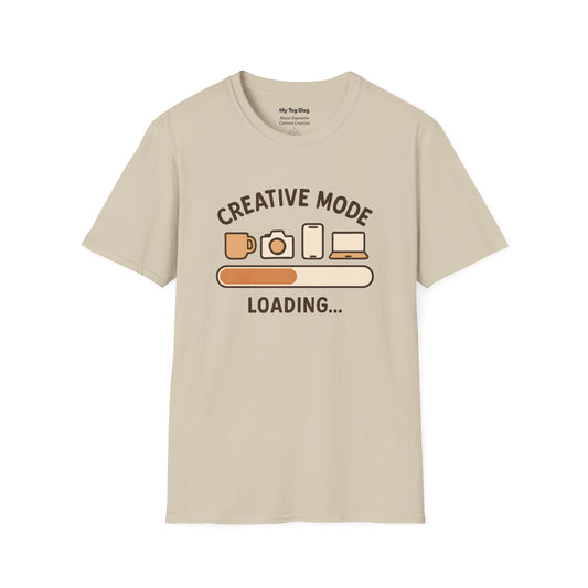 Creative Mode Loading Unisex T-Shirt | Perfect for Artists, Gifts, Casual Wear, Festivals, Creative Events